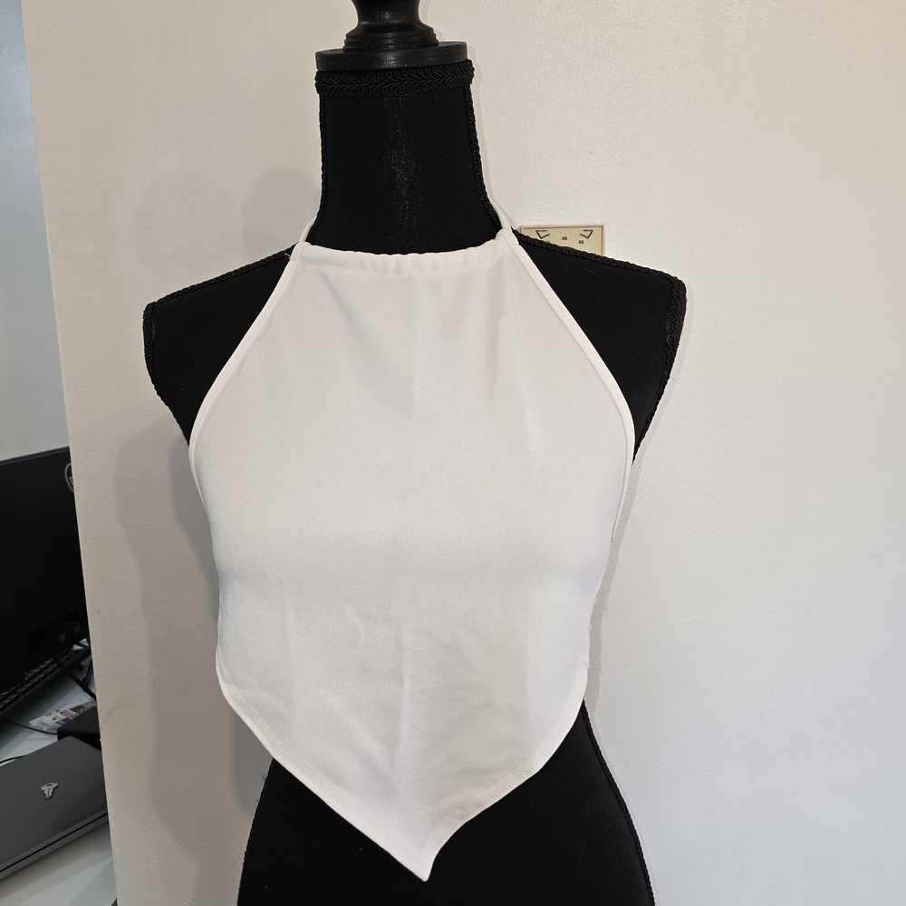 Elegant White Halter Top